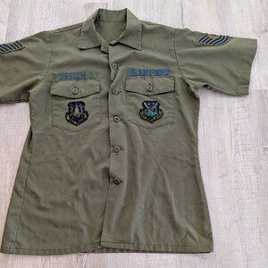 Vintage US Air Force Short Sleeve Field Shirt w/ Patches